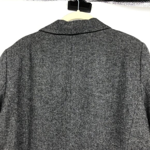 Black Tape Dark Grey Herringbone Open Blazer size L - Picture 10 of 15